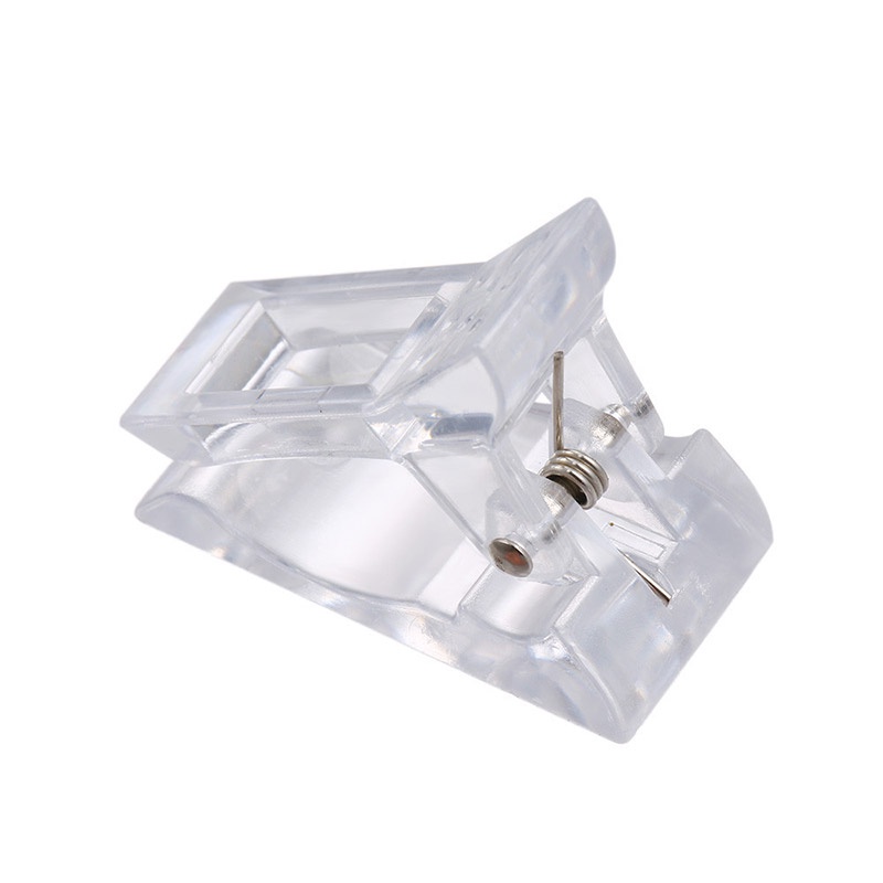 1 / 5 / 10pcs Klip Perbaikan Lem Kristal Transparan Untuk Nail Art Wanita