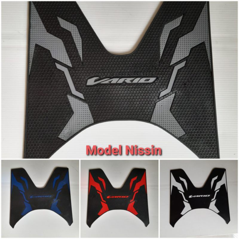Karpet karet motor vario new 125/150 model nissin premium atau alas kaki pijakan honda vario 125/150
