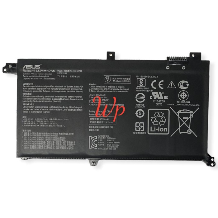 Baterai Asus 14 S430 S430FA S430FN S430UA X430 X430UN X430UF B31N1732