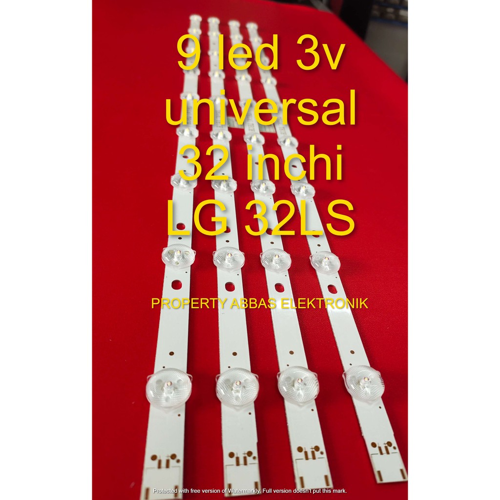 led 9 KANCING MULTI backlight multi universal 32 inchi  9 kancing 9 led 3v universal multi lg 32ls