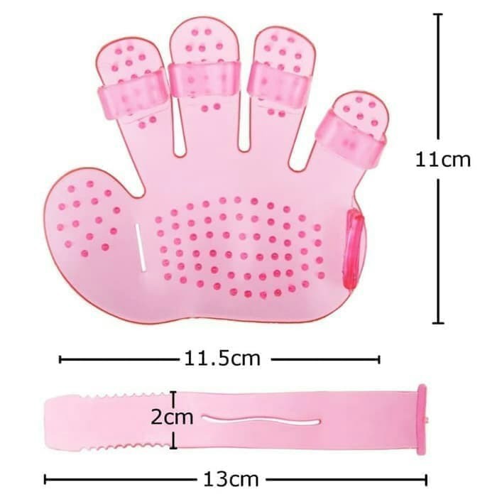 PET BRUSH GLOVE Sarung Tangan Grooming Pet (Anjing/Kucing) Karet - 0323