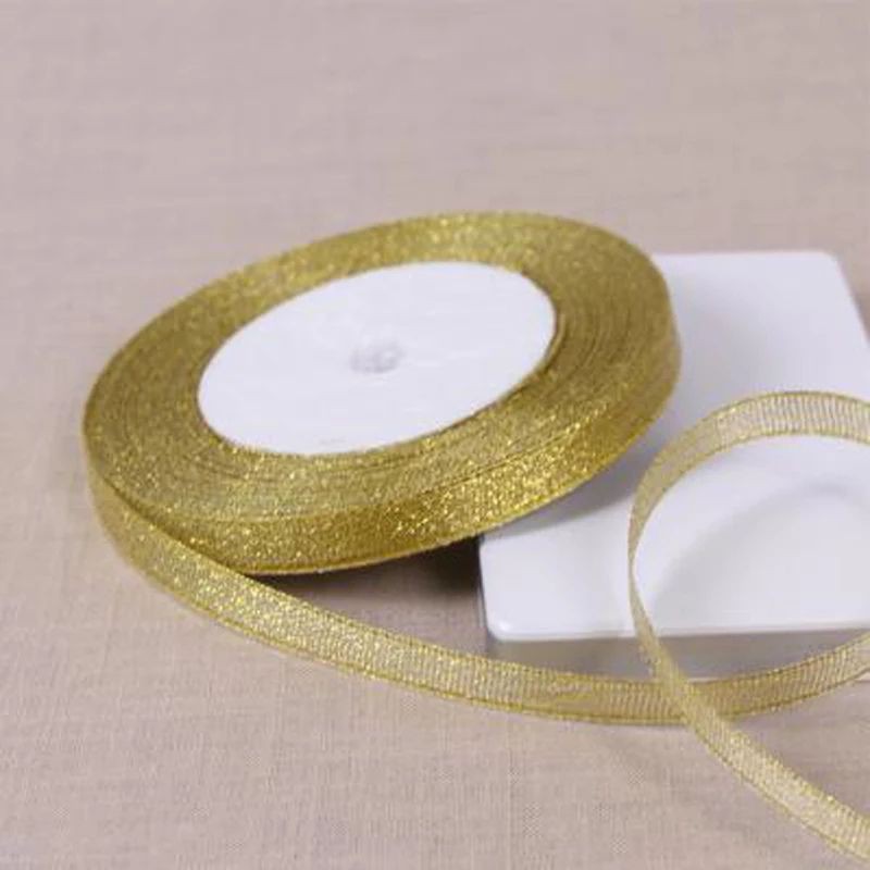 

Pita Glitter Gold / Silver 3/8 Inch (1cm) per Roll