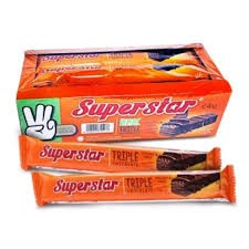 

ROMA SUPERSTAR TRIPLE CHOCO WAFER 1 BOX ISI 12 X 18GR