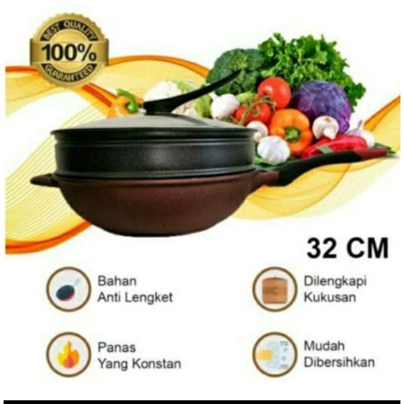 Wok Pan Steamer Zuko 32cm