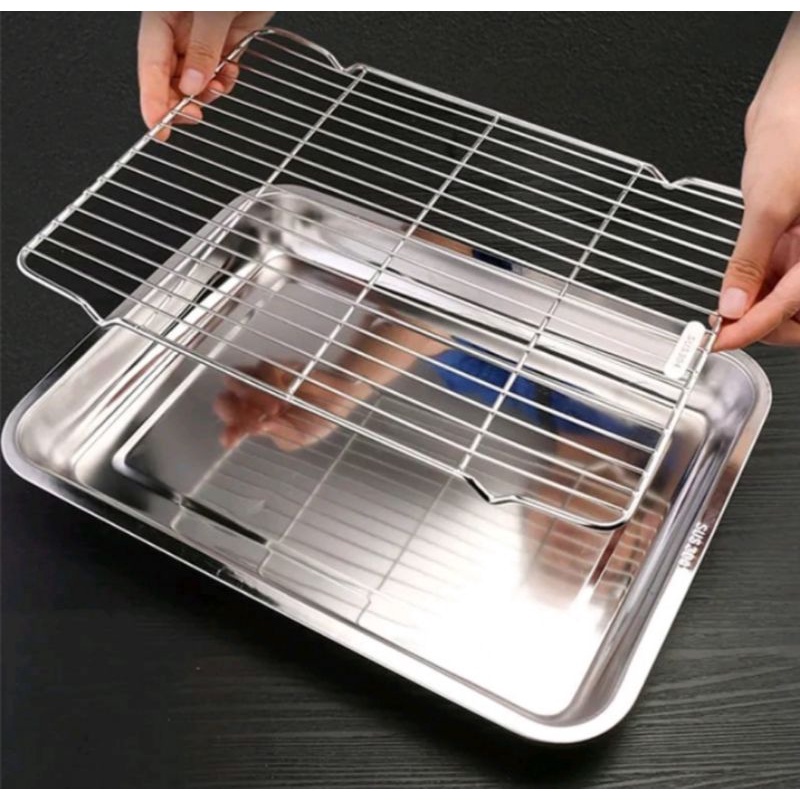 Coolingrak untuk nampan baki tray stainless baking rak anti karat