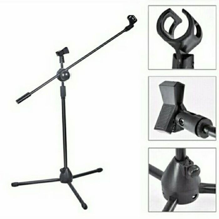 Tripod Holder Stand Mic / Microphone / Mikrofon (2 Klip)