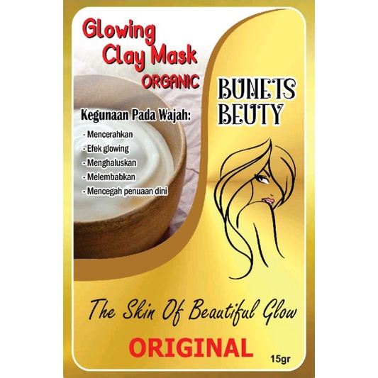 VIRAL GLOWING CLAY MASK ORGANIC 15 gr MASKER WAJAH GLOWING