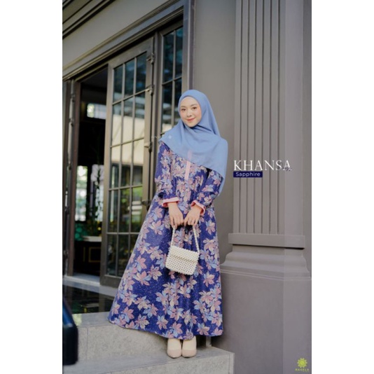Gamis Motif Bahan Katun Khansa Dress by Ragela