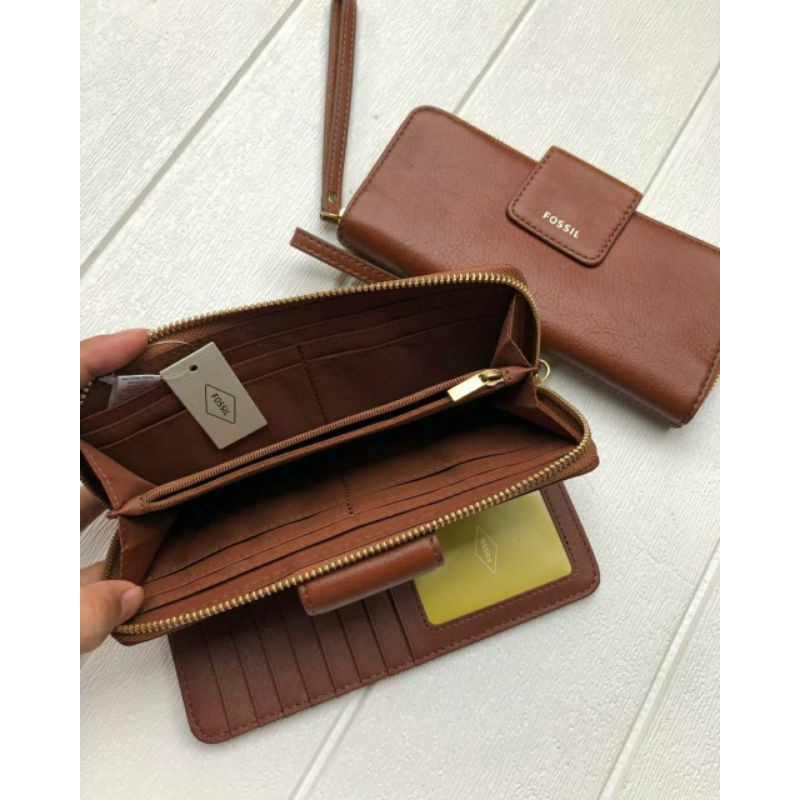Dompet Madison zip clutch brown