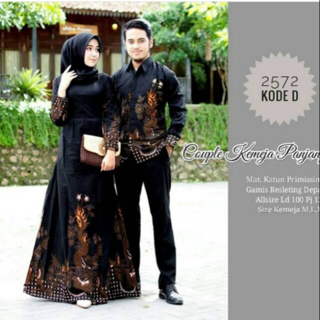 COUPLE BATIK GAMIS DAN KEMEJA LENGAN PANJANG ATASAN BATIK FASHION PRIA WANITA CLASIK KATUN PEKALONGA