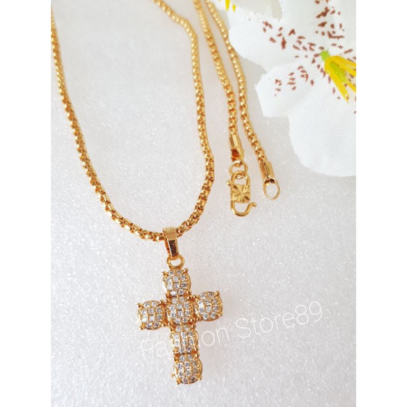 Kalung Salib Full permata Import Xuping Yaxiya tercantik bestseller edisi terbatas