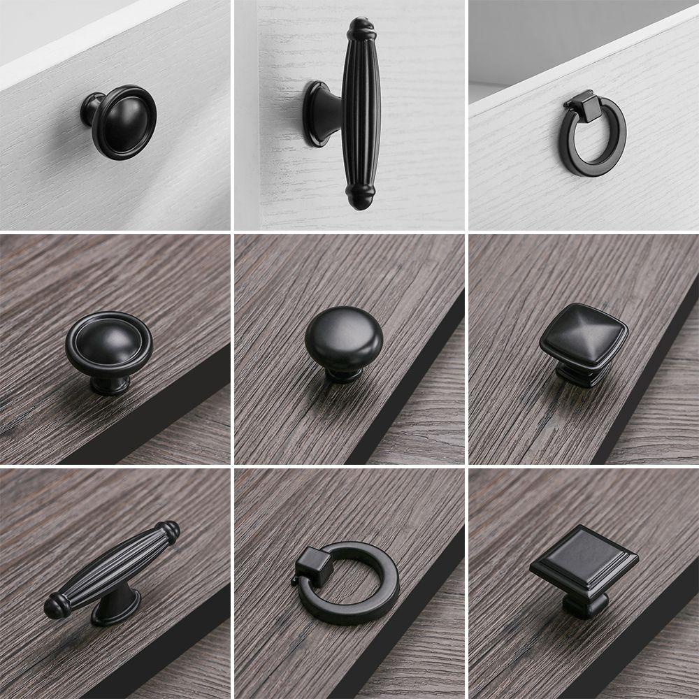 Row Handle / Tarikan Pintu Lemari / Laci Model Tarik Warna Hitam Untuk Dapur