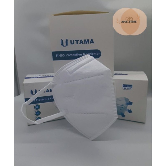 Masker KN95 5Ply Utama Warna Hitam Putih Kawat Luar Dalam