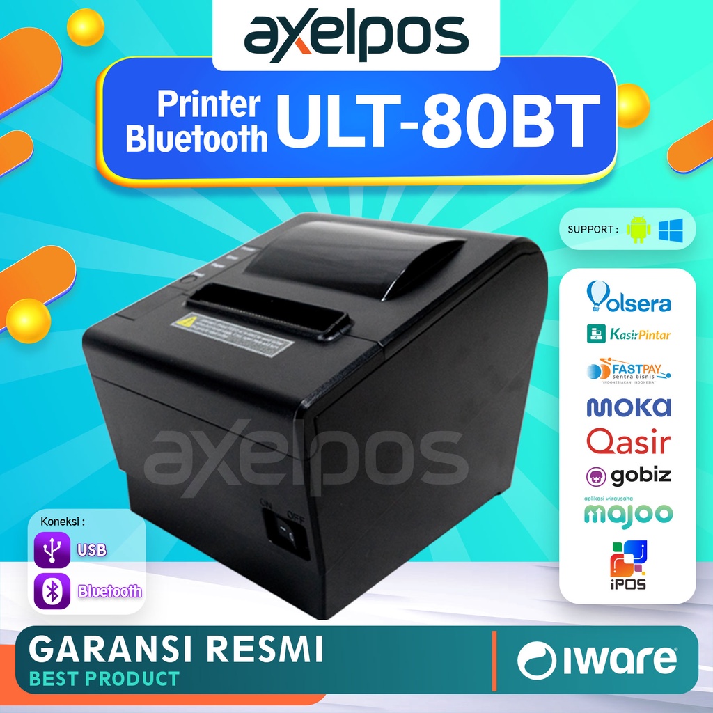 Printer Bluetooth Kasir Ultron Ult-80BT Auto cutter koneksi Bluetooth - Usb
