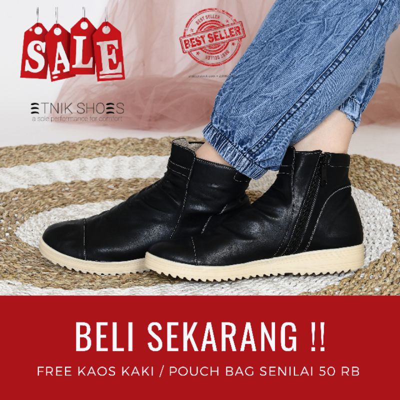 Sepatu Boots Wanita Bot Wanita Buta Wanita Korea Zanetha Boots by Etnikshoes