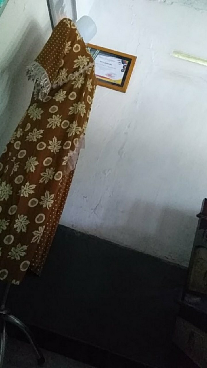 Batik Tunik Shibori Jumputan Terbaru Size S-3l / Hrb026 Yelbor Navbor / Biru Putih