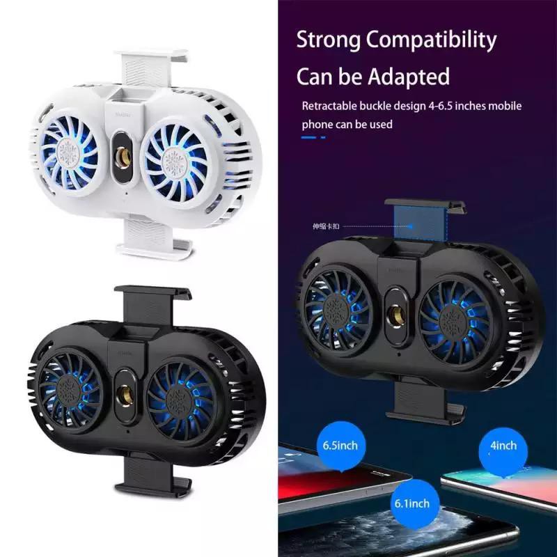 Original AH-102 Universal Mobile Cooling Radiator Double Kipas Pendingin Vlog Livestreaming Holder