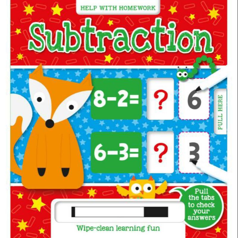 

SUBTRACTION BOOK WIPE AND CLEAN BUKU PENGURANGAN ANAK ORI BBW
