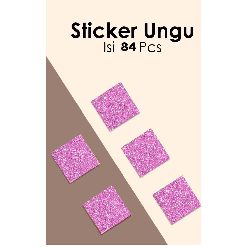 Paus Biru - Wallpaper 3D Foam Motif Batik Wallsticker 70X70CM-STICKER-UNGU 84PCS