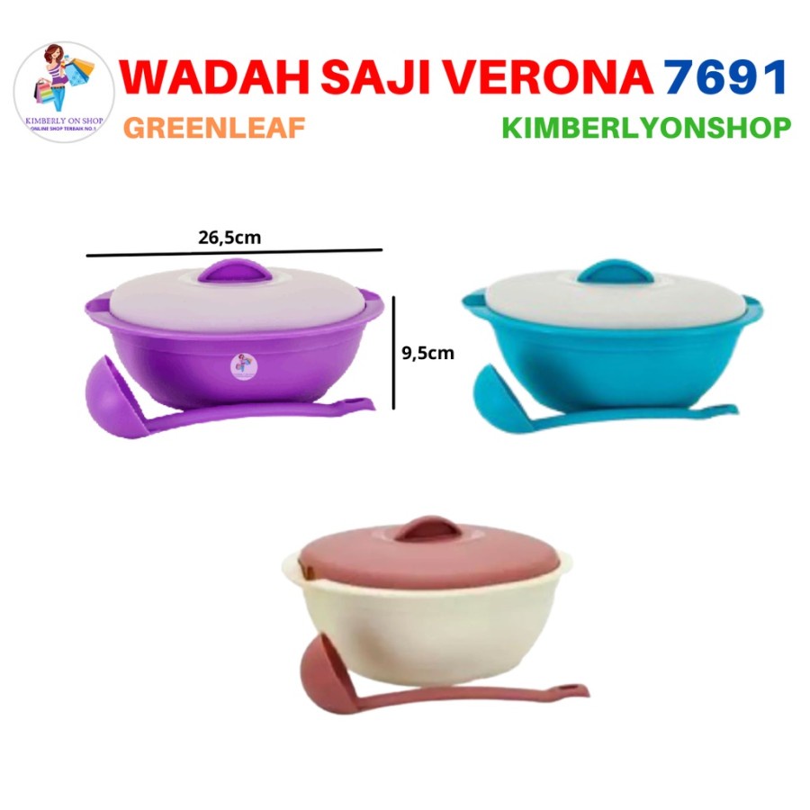 GREEN LEAF Wadah Saji Food Storage Verona 1.5 Liter 7691