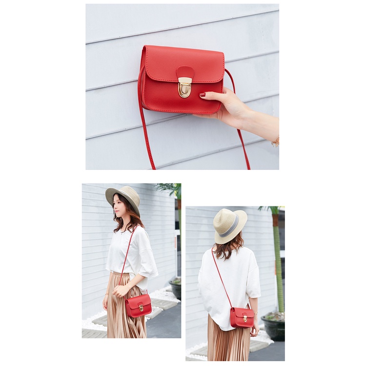 Tas Selempang Wanita Mini Tas Hp Fashion Korea Style Tas Bahu Sling Bag Cewek PU Satu7an T91