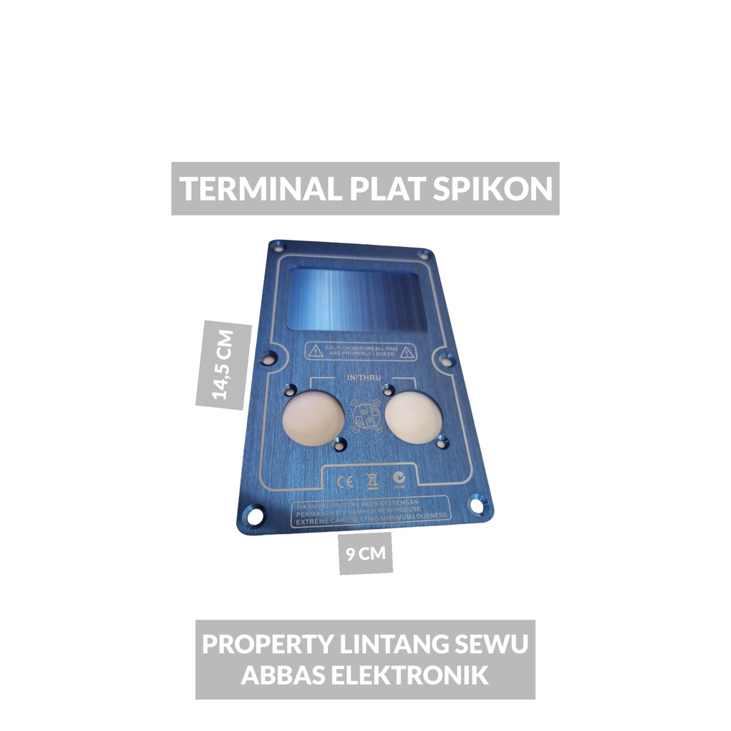 PLAT DUDUKAN TERMINAL SPIKON SPEAKON DUA LUBANG