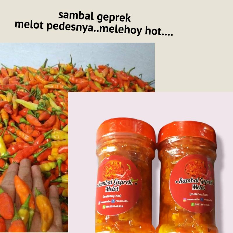 

sambal geprek melot (melehoy hot)/sambalpedas/sambalhot/levelpedes