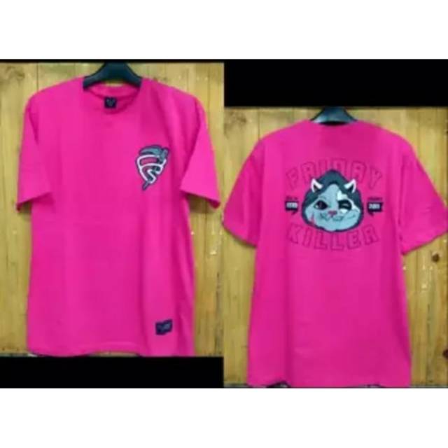 Kaos oblong pria kualitas distro fk pink fanta