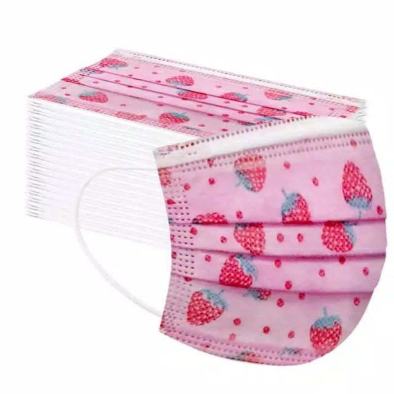 MASKER ANAK 3 PLY MOTIF/ 3 PLY KIDS CHILD/EARLOOP ISI 50 PCS