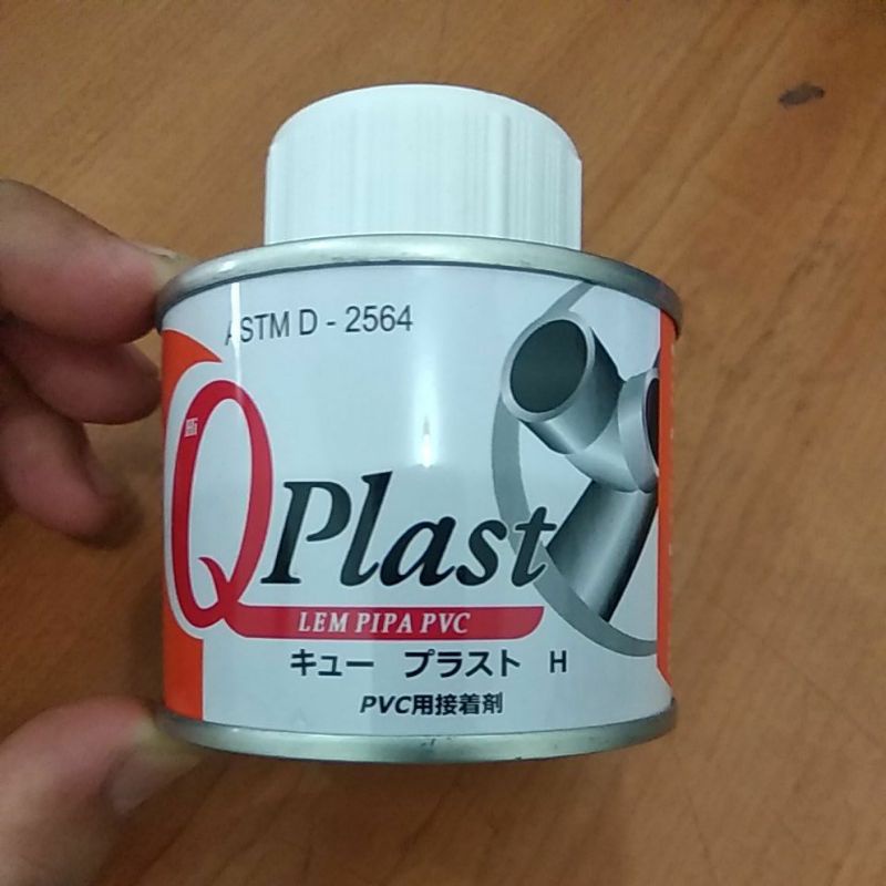 100 Gram Lem Pipa Q-PLAST / Lem Pralon PVC / Lem Pipa Kuas