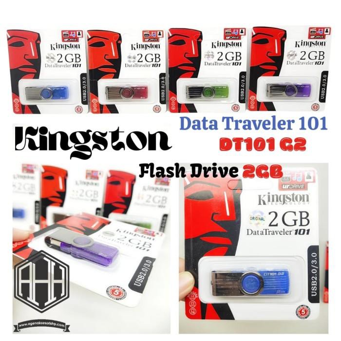 Flashdisk KINGSTON 2GB DT101 G2 USB 2.0/3.0 Flash Drive GARANSI