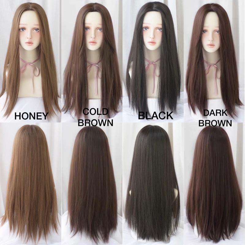 T27 full wig korea bonding tanpa poni layer / FULL WIG IKKE JENNER 65-70 cm