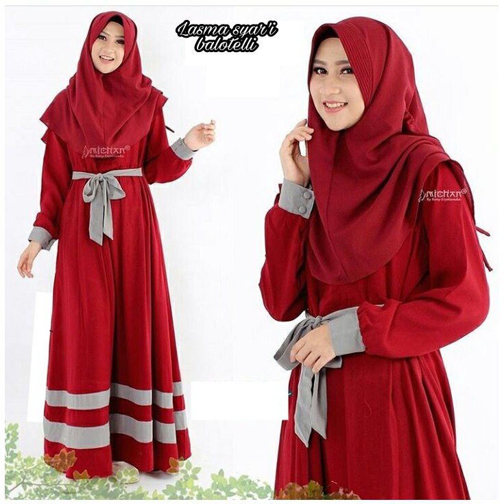 BAJU MUSLIM WANITA GAMIS SYARI PESTA MEWAH JAGUAR GLITER SIZE XL BUSUI KLOK 4M MERAH PUTIH SILVER I