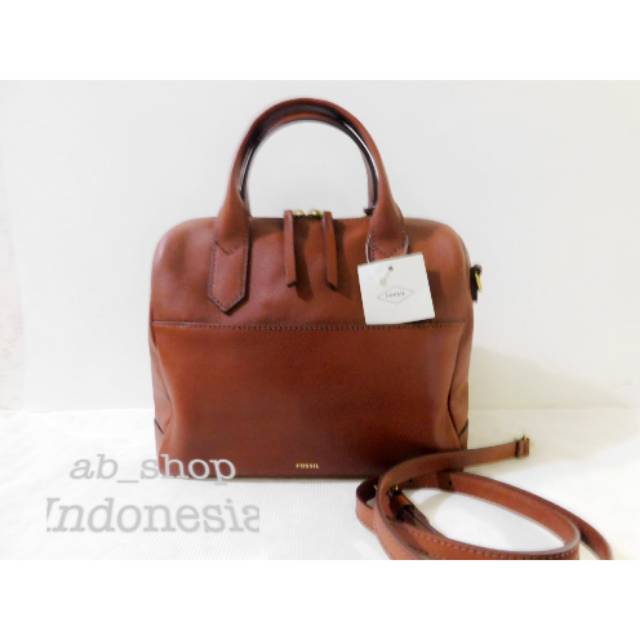 Tas Fossil Fiona Satchel Medium Brown