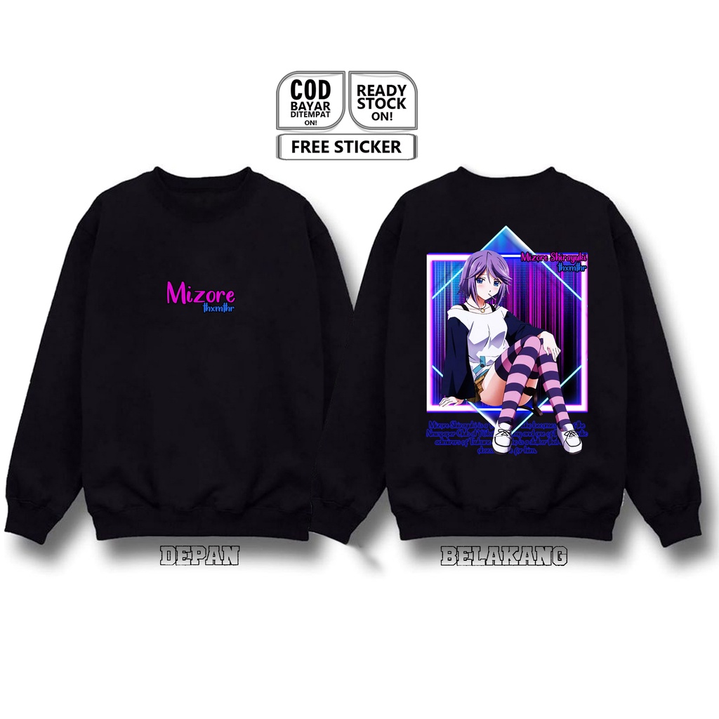 SWEATER MIZORE SHIRAYUKI ROSARIO VAMPIRE WAIFU ANIME MANGA YUKI ONNA NEWSPAPER CLUB YOKAI ACADEMY TSUKUNE AONO OKUTO KOTSUBO MOKA AKASHIYA KURUMU KURONO MIYABI FUJISAKI FANG FANG AKASHA BLOODRIVER SHINSO VAMPIRE BAJU JEPANG COSPLAY SIGN CLOTH