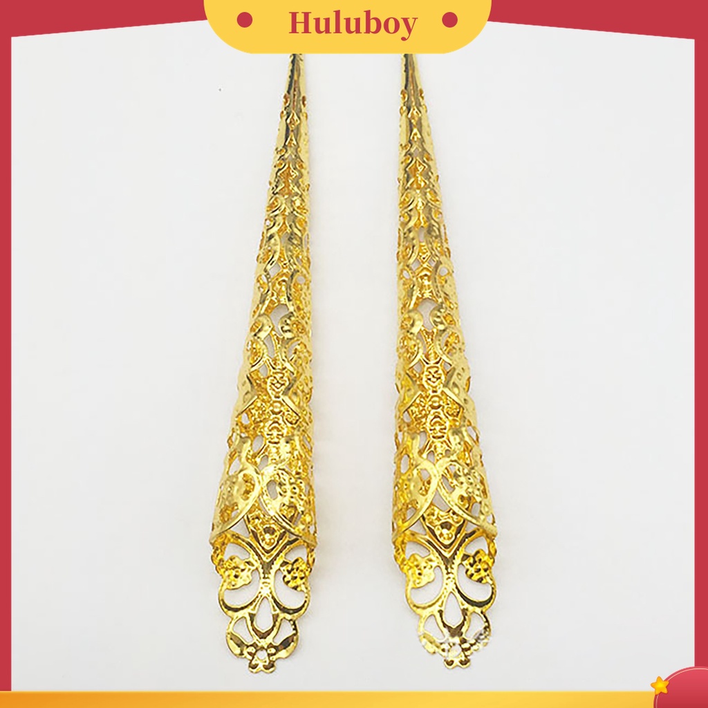 Huluboy Huluboy♡ 10 Pcs Kuku Palsu Extension Desain Ratu Kuno Untuk Aksesoris Kostum Cosplay