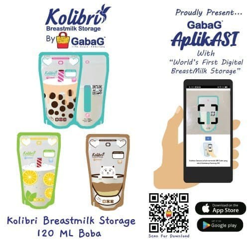 Gabag Kantong Asi kolibri 120 ml Boba