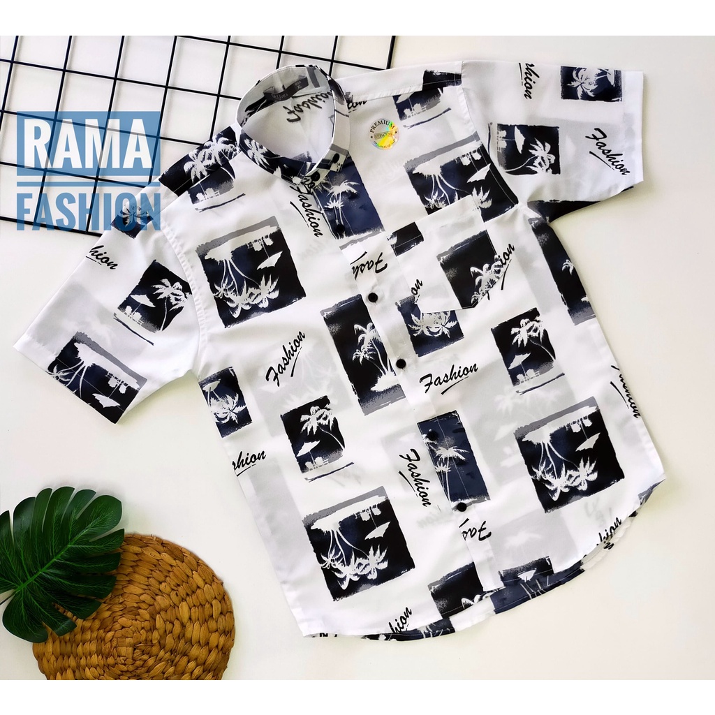GRATIS ONGKIR/COD/MURAH KEMEJA ANAK MOTIF SURFING LAKI LAKI | BAJU ANAK COWOK | ATASAN ANAK LAKI | S