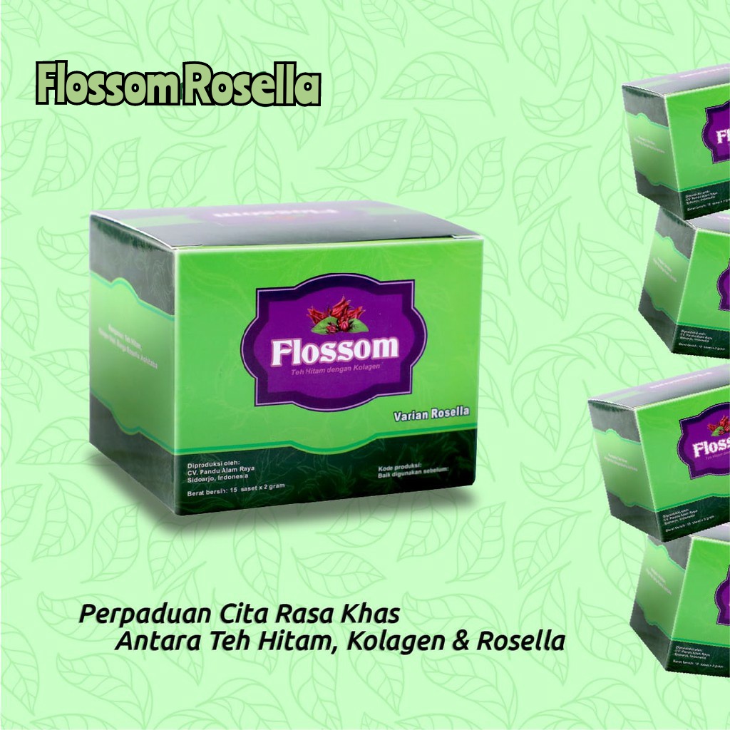 Flossom Varian Rosella Teh Hitam dengan Kolagen