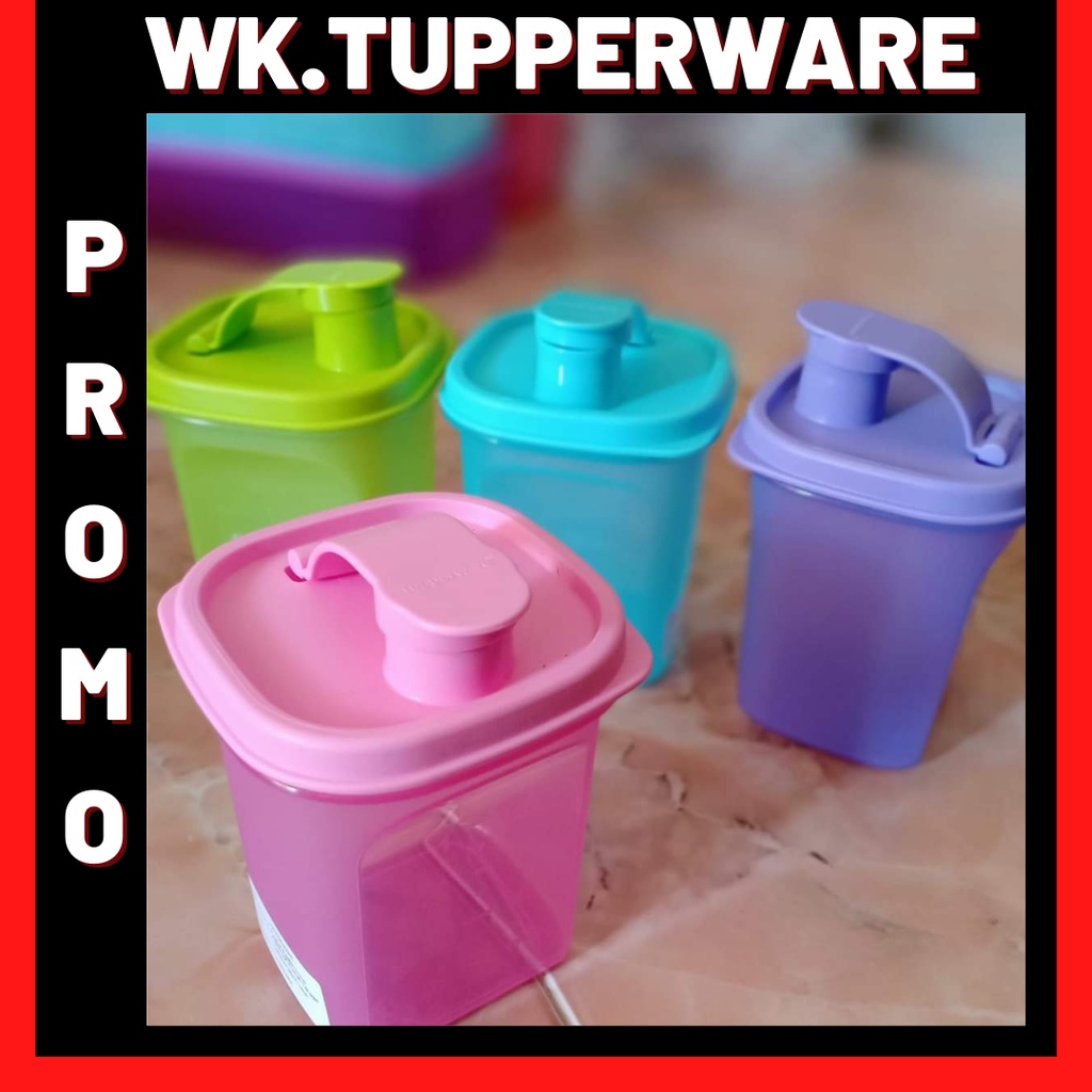 BOTOL SIRUP 350 ml TUPPERWARE MINI SLIM LINE TUPPERWARE BOTOL SIRUP PLASTIK WADAH SIRUP WADAH SIRUP 
