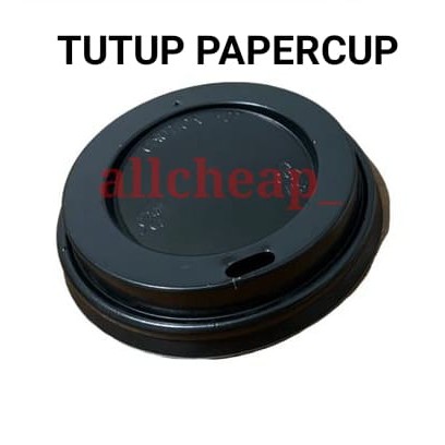 ISI 50pcs Tutup Gelas Kertas Kopi Panas Teh Stirrer Lid Papercup 8oz Hot Coffe