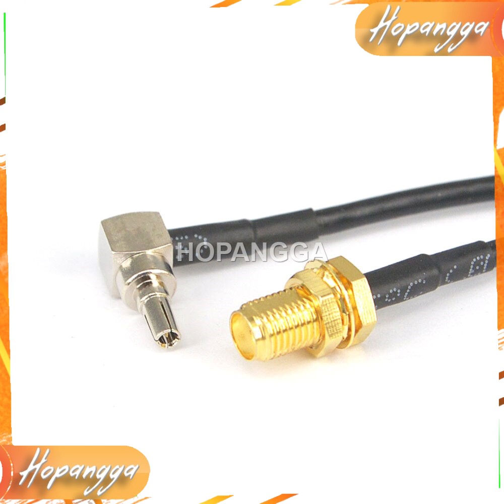 Kabel Antena Pigtail Coaxial CRC9 Male Right to SMA Female Jack