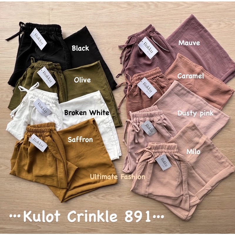 Celana Kulot Crinkle 891 Premium Kekinian