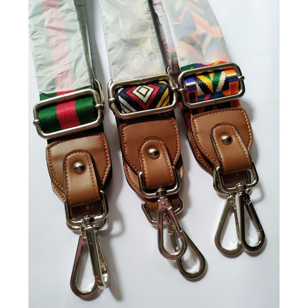 LONGSTRAP/LONG STRAP/ TALI TAS SLEMPANG MOTIF  KULIT LIPAT ,TAN