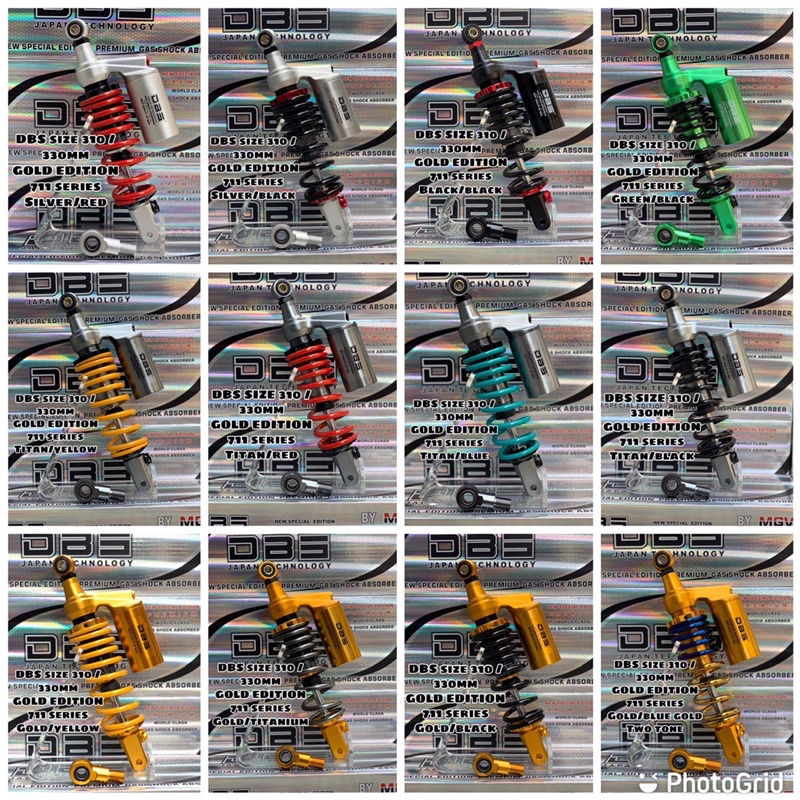 Hokibikers Shock DBS 711 G Sport Edition Shockbreaker Matic Tabung Atas Universal Mio Beat Click125 