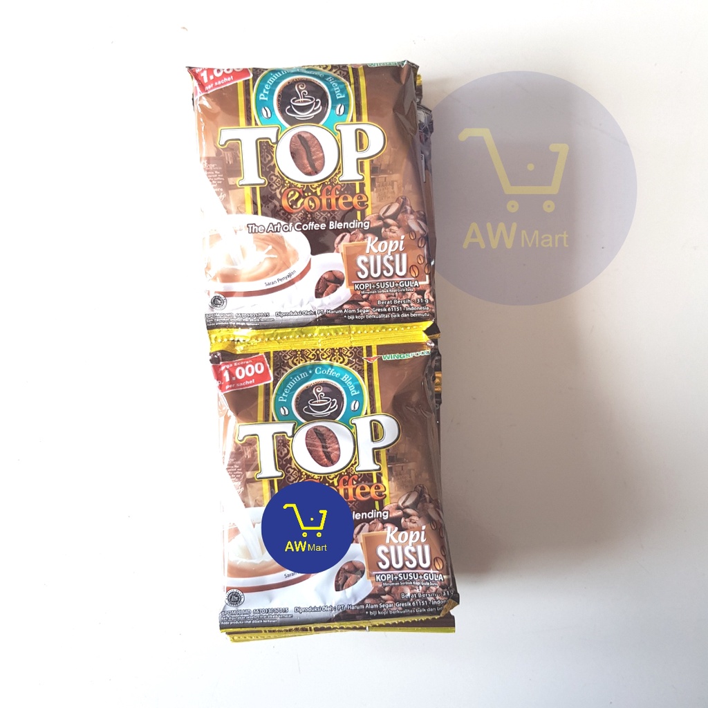 TOP KOPI TOP COFFEE RENCENG SACHET [ALL VARIAN] - TOP WHITE TOP KOPI SUSU TOP BARISTA TOP GULA AREN