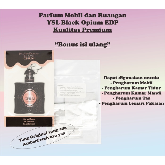 PROMO PARFUM MOBIL DAN RUANGAN MEWAH / PARFUM MOBIL Y*SL BLACK OPIUM