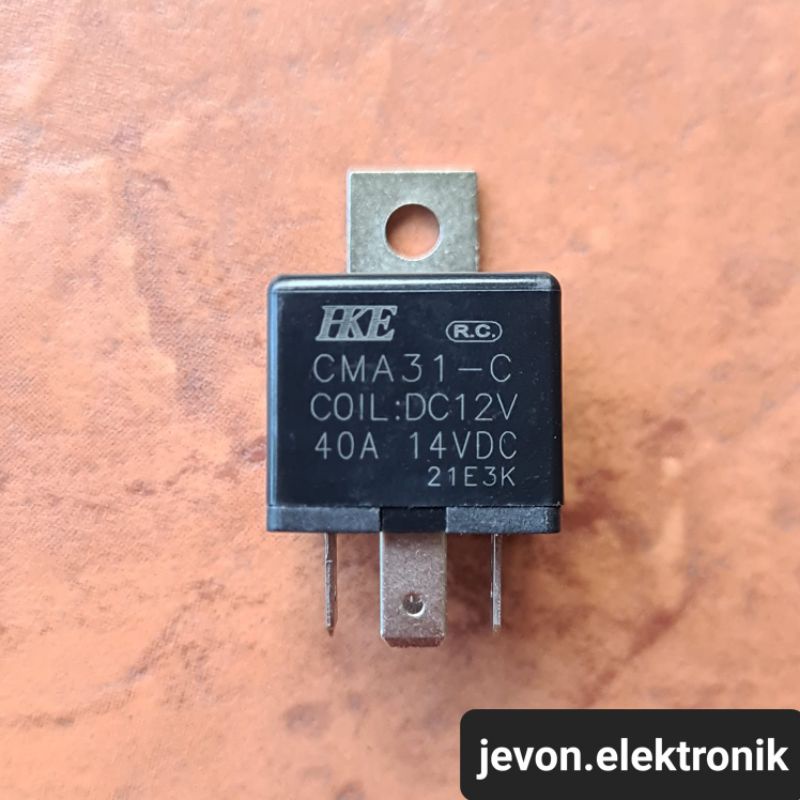 Relay Mobil 12V 24V 5p 40A Eke Hitam CMA 31-C 40 A Ampere 5 P Pin 12 24 V Volt 14VDC 21E3K 21L3K