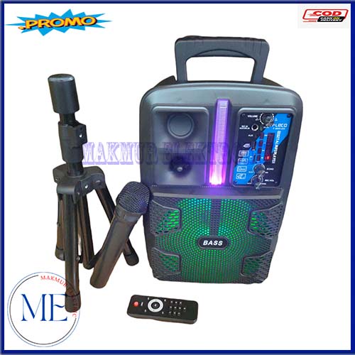 SPEAKER BLUETOOTH FLECO F-8809 8,5 INCH PLUS MIC WIRELESS + STAND COD