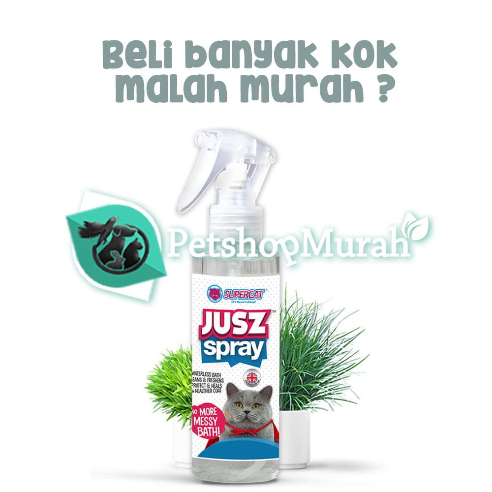 Jusz Spray Obat Luka, Anti Kutu, Jamur, Scabies, Anjing , Kucing 150ml